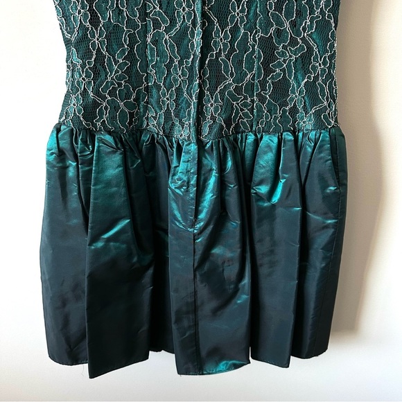 Vtg Flirtations by Alfred Angelo Sz 5/6 80s Party Dress  Homecoming Prom Formal - Picture 13 of 16